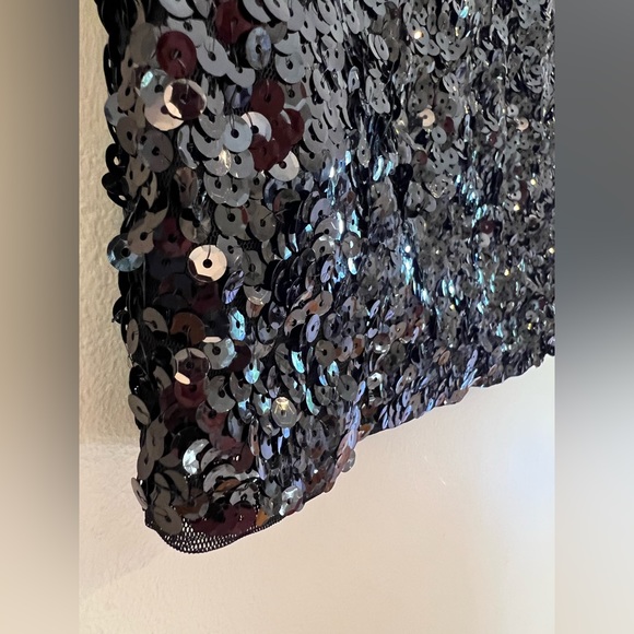 Maner Black Sequin Stretch Mini Skirt Women’s XS Lined Party Club - Picture 6 of 9